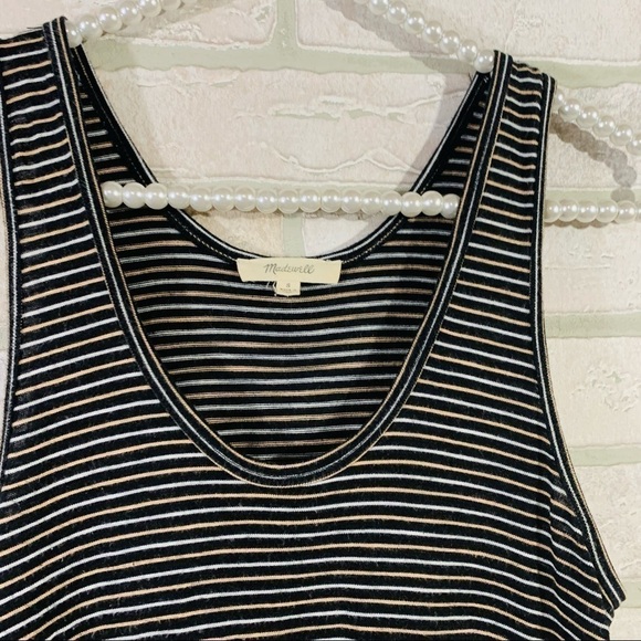 Madewell Striped Scoopneck Knit Tank Dress - Picture 6 of 11